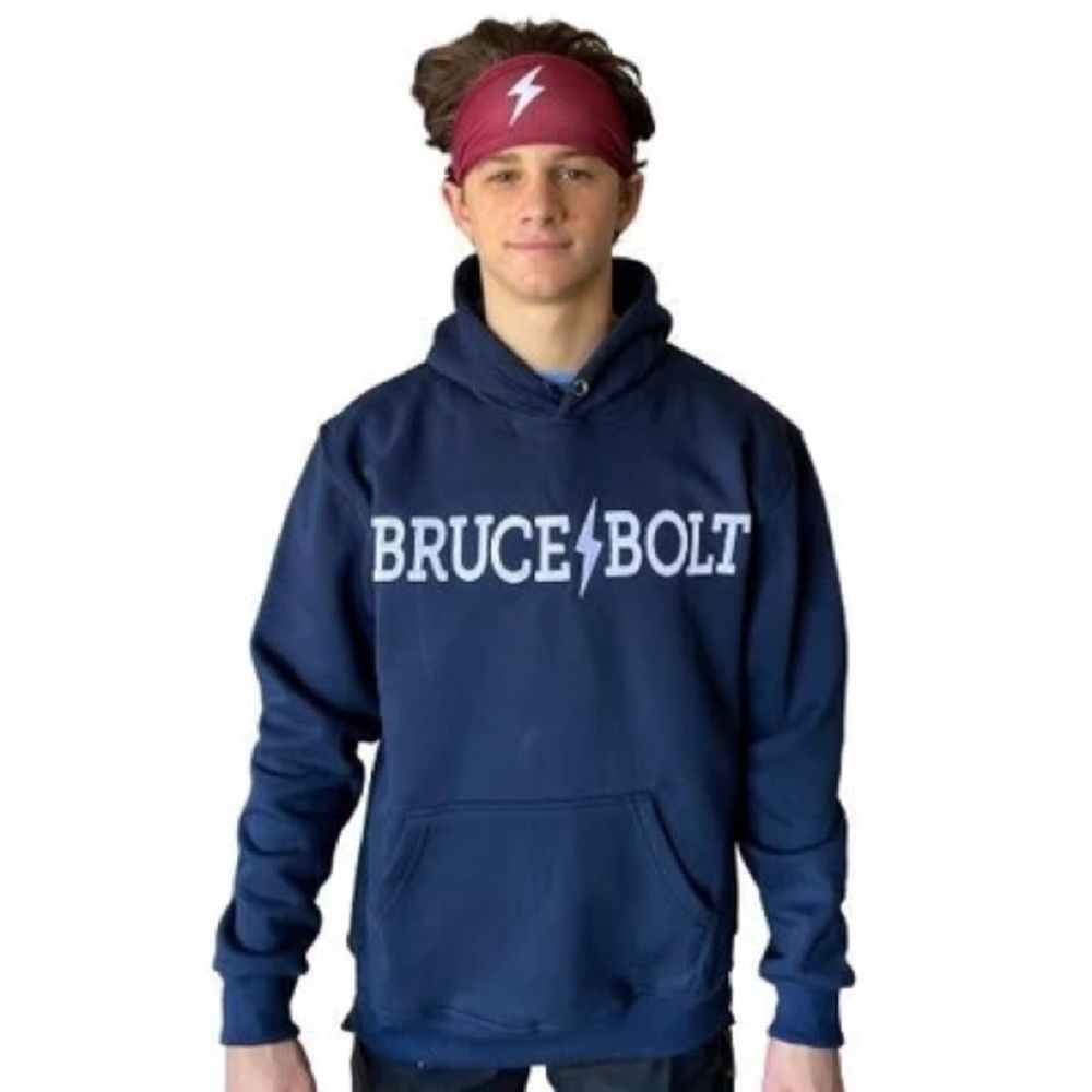 Bruce Bolt navy hoodie NWT size medium